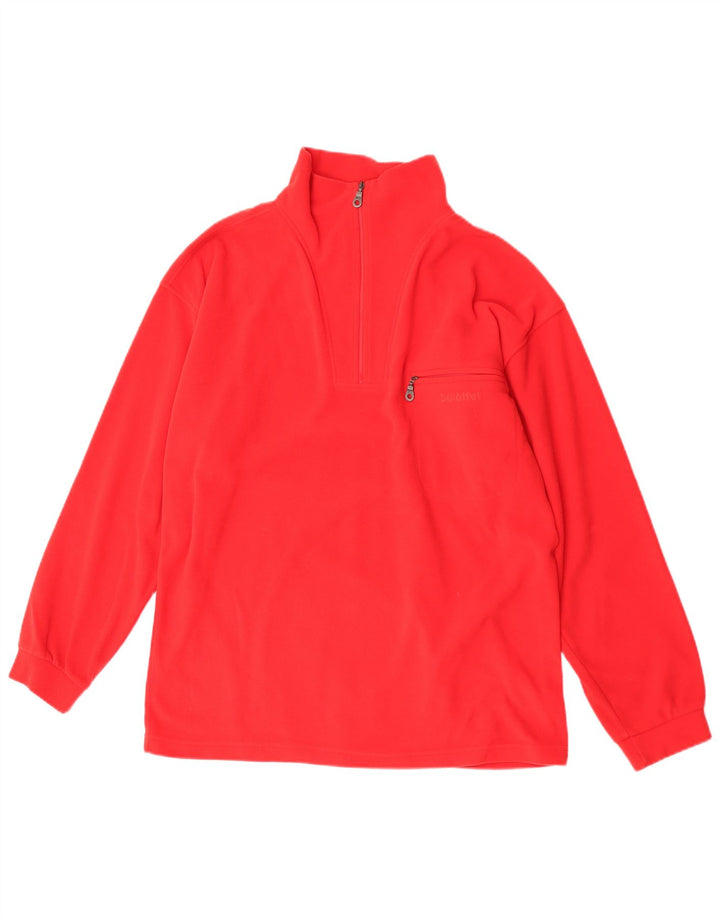 Schöffel Herren-Fleecepullover mit Reißverschluss am Hals, mittelrot