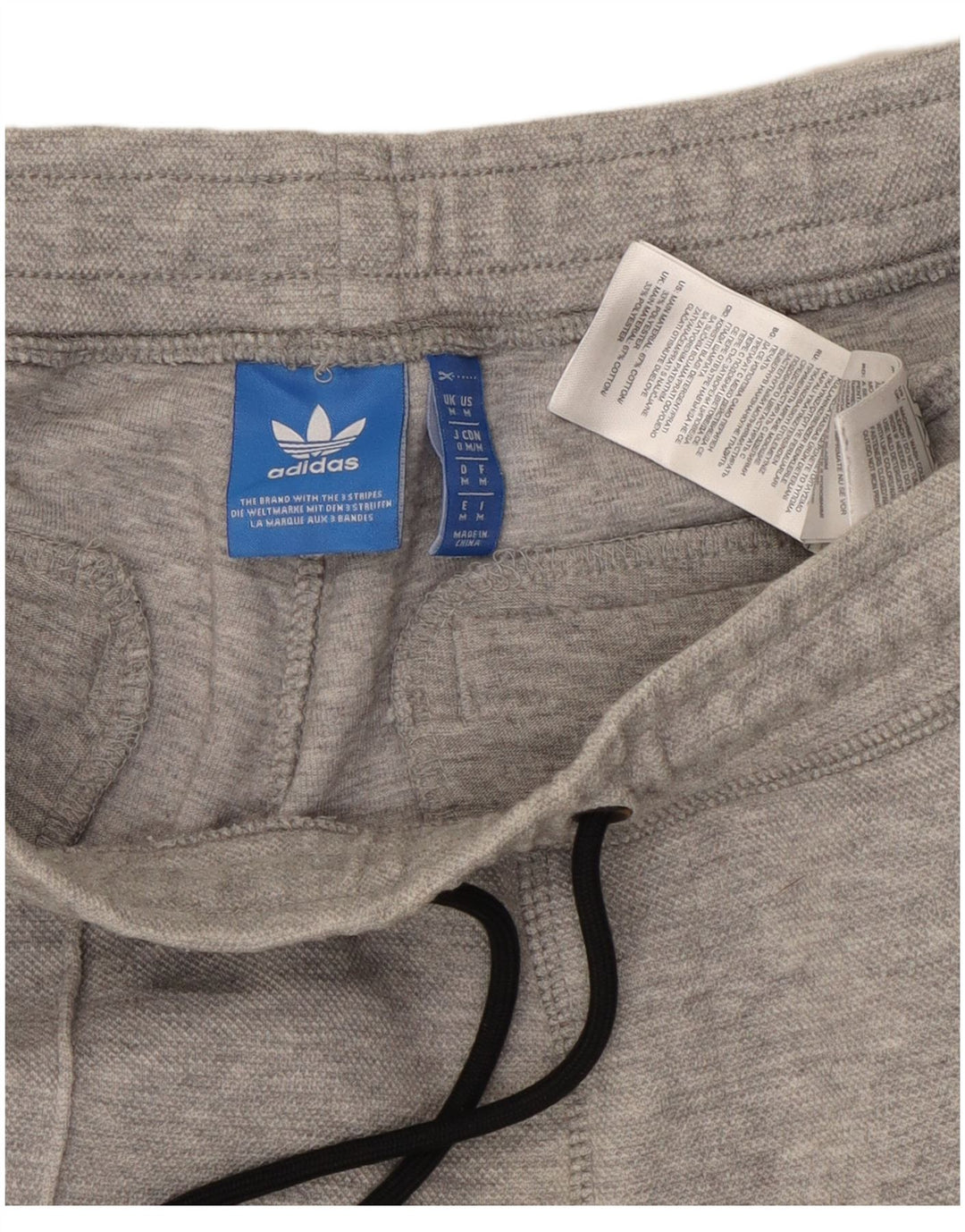 Adidas Herren Capri-Trainingshose aus mittelgrau gefleckter Baumwolle
