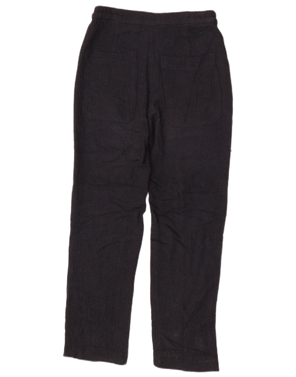 Zara Damen Gerade Freizeithose XS W24 L28 Schwarz