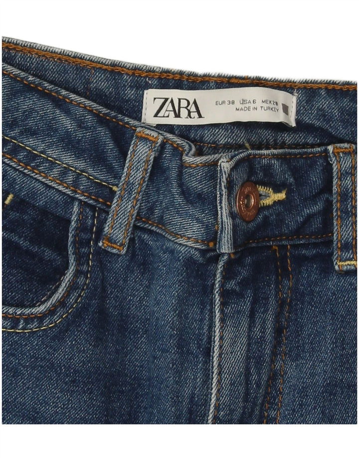 ZARA Damen Slim Jeans EU 38 Small W28 L27 Blau