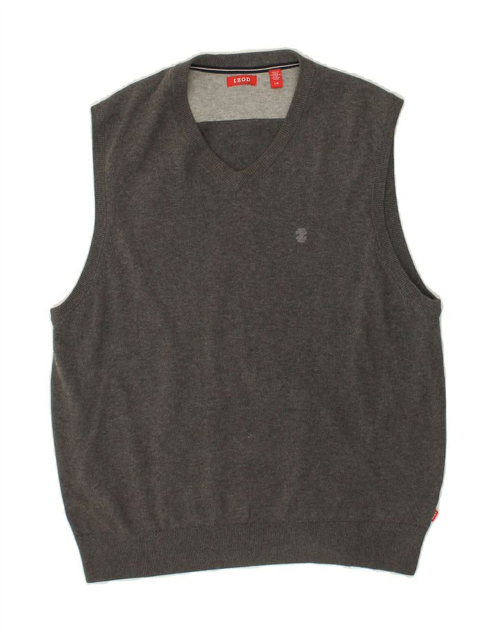 IZOD Mens Vest Tank Top Large Grey Cotton Vintage Izod and Second-Hand Izod from Messina Hembry 