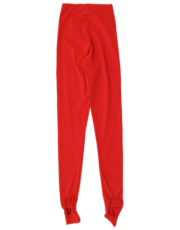 Zara Damen Steigbügel-Leggings UK 8 Small Rot