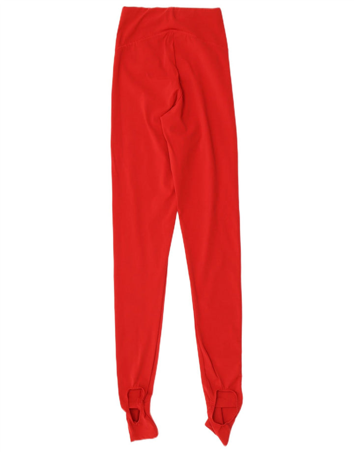 Zara Damen Steigbügel-Leggings UK 8 Small Rot