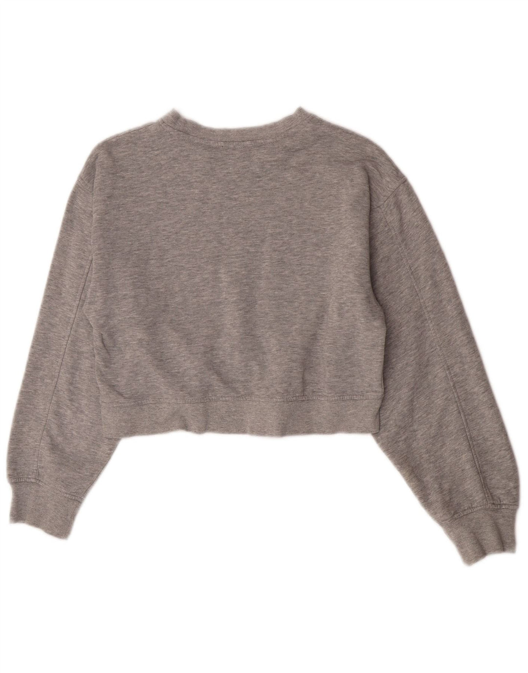 Zara Damen Crop Sweatshirt Pullover UK 12 Mittelgrau
