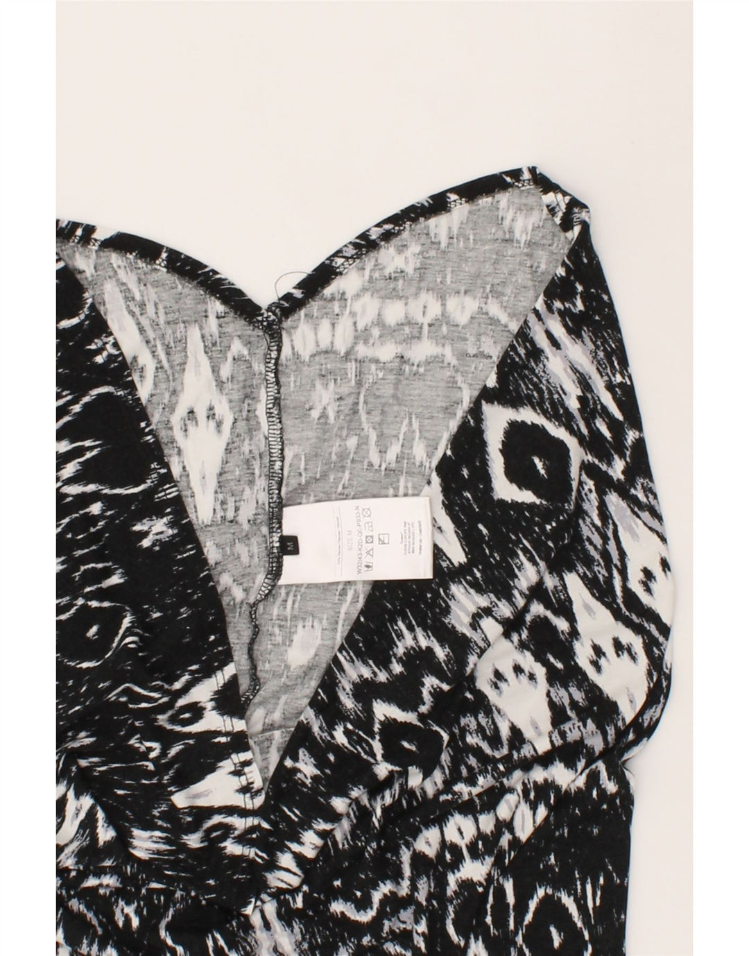 GUESS Womens Abstract Pattern Tunic Dress UK 14 Medium Black Viscose Vintage Guess and Second-Hand Guess from Messina Hembry 
