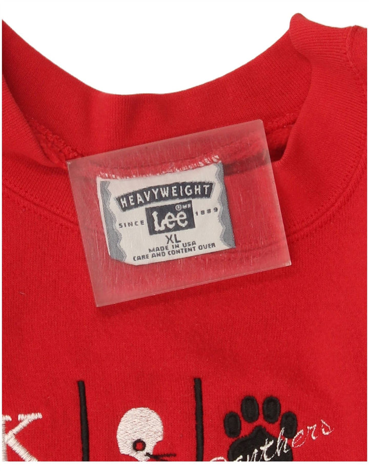 Lee Herren Grafik-Sweatshirt-Pullover XL aus roter Baumwolle