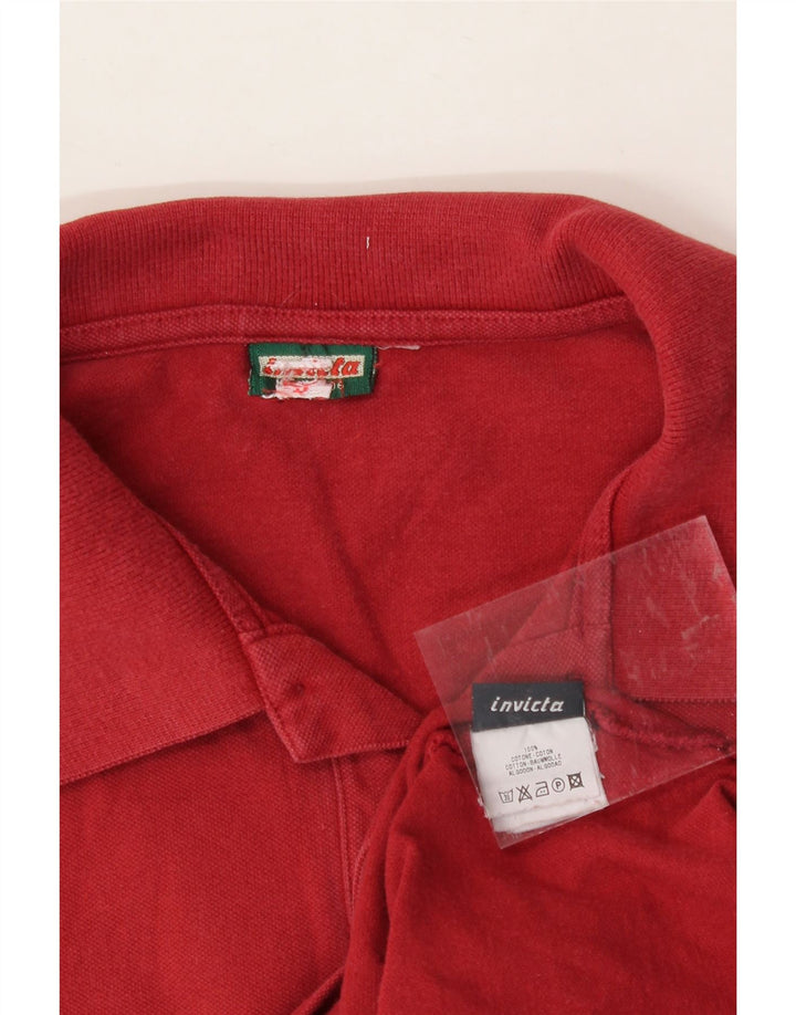 INVICTA Mens Polo Shirt Medium Red Cotton Vintage Invicta and Second-Hand Invicta from Messina Hembry 