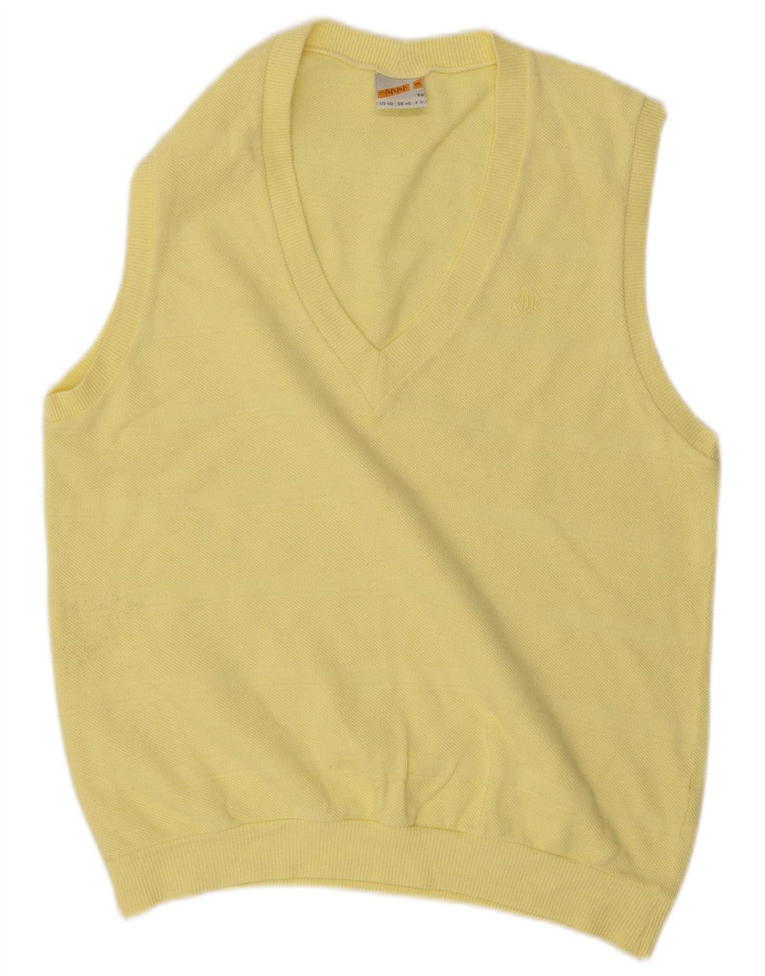 Maser M Herren Weste Tank Top UK 40 Mittelgelbe Baumwolle