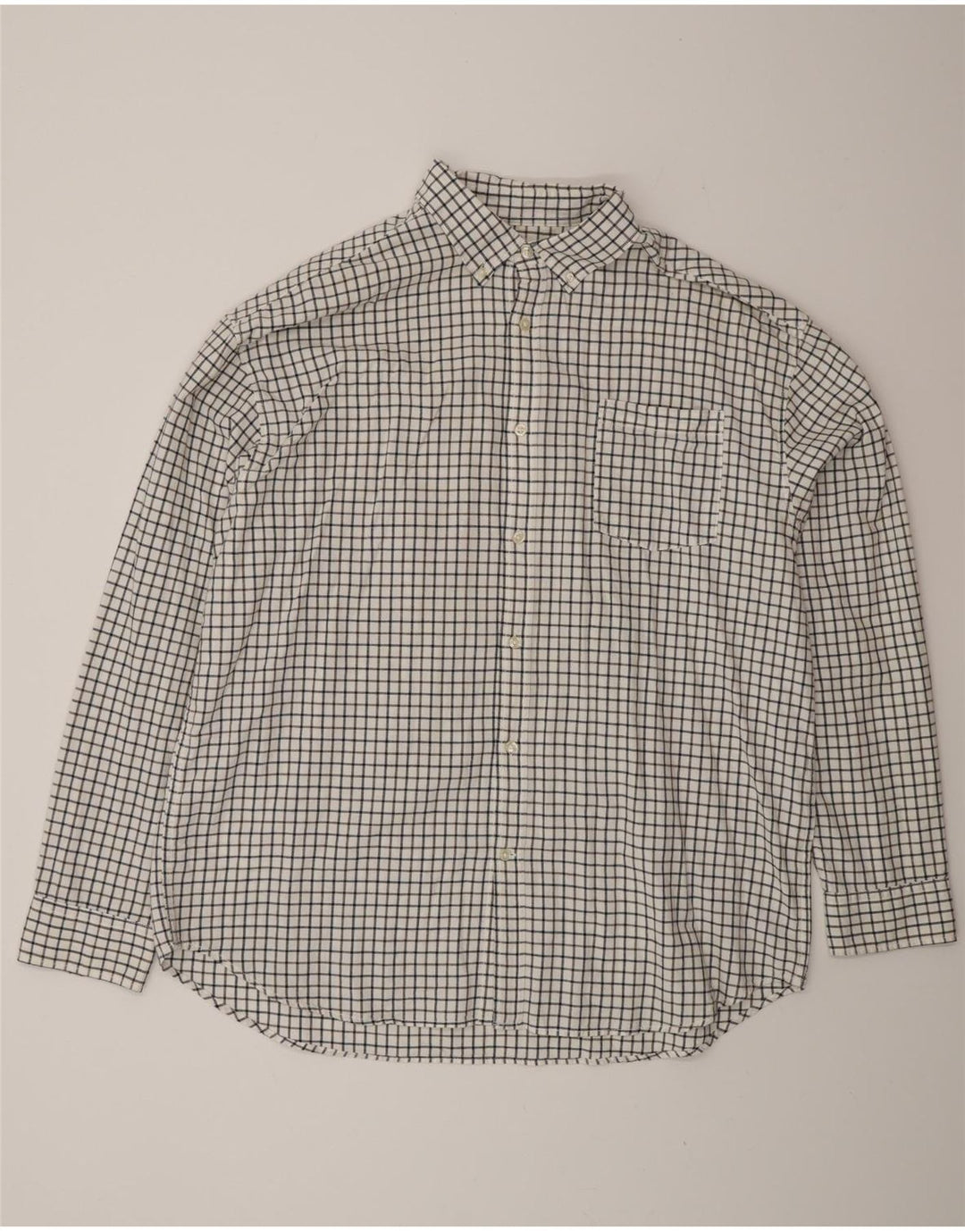 Jack & Jones Herrenhemd 2XL, weiße Gingham-Baumwolle