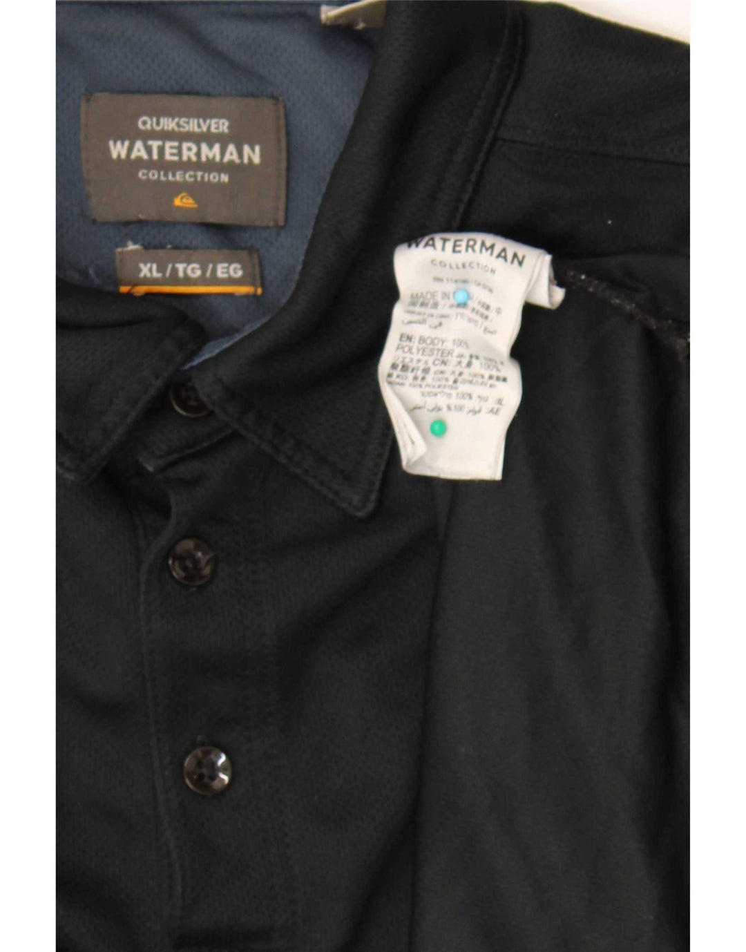 Quiksilver Herren Poloshirt XL Schwarz Polyester