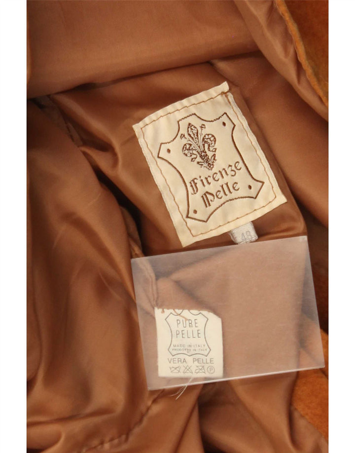 Vintage Damen Wildlederjacke IT 48 XL Beige Leder