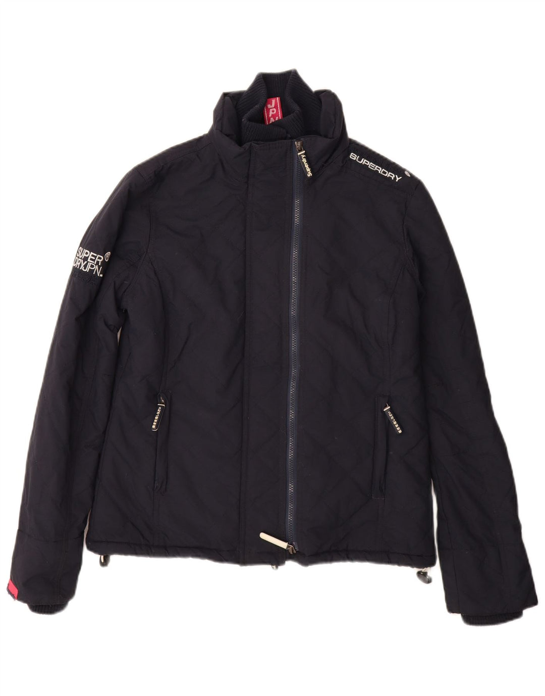 SUPERDRY Womens Windcheater Windbreaker Jacket UK 14 Medium Navy Blue