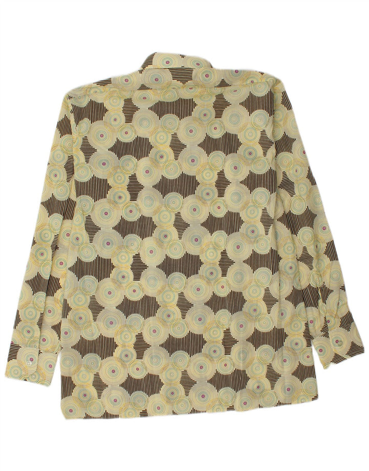 Don Carlos Herrenhemd, Größe 41, mittelbeige, geometrisches Polyester