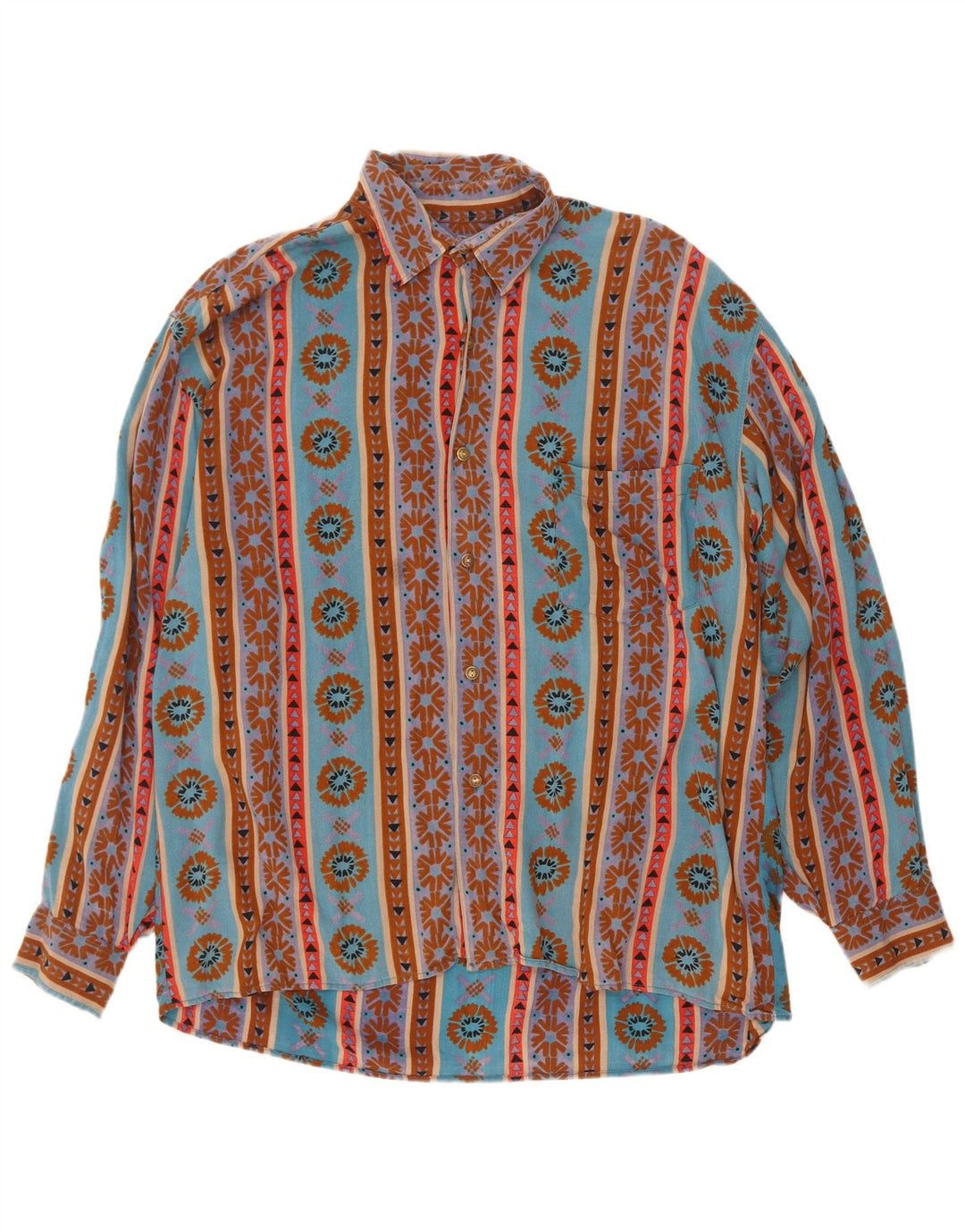 Izaro Herrenhemd, groß, blau, geometrisch