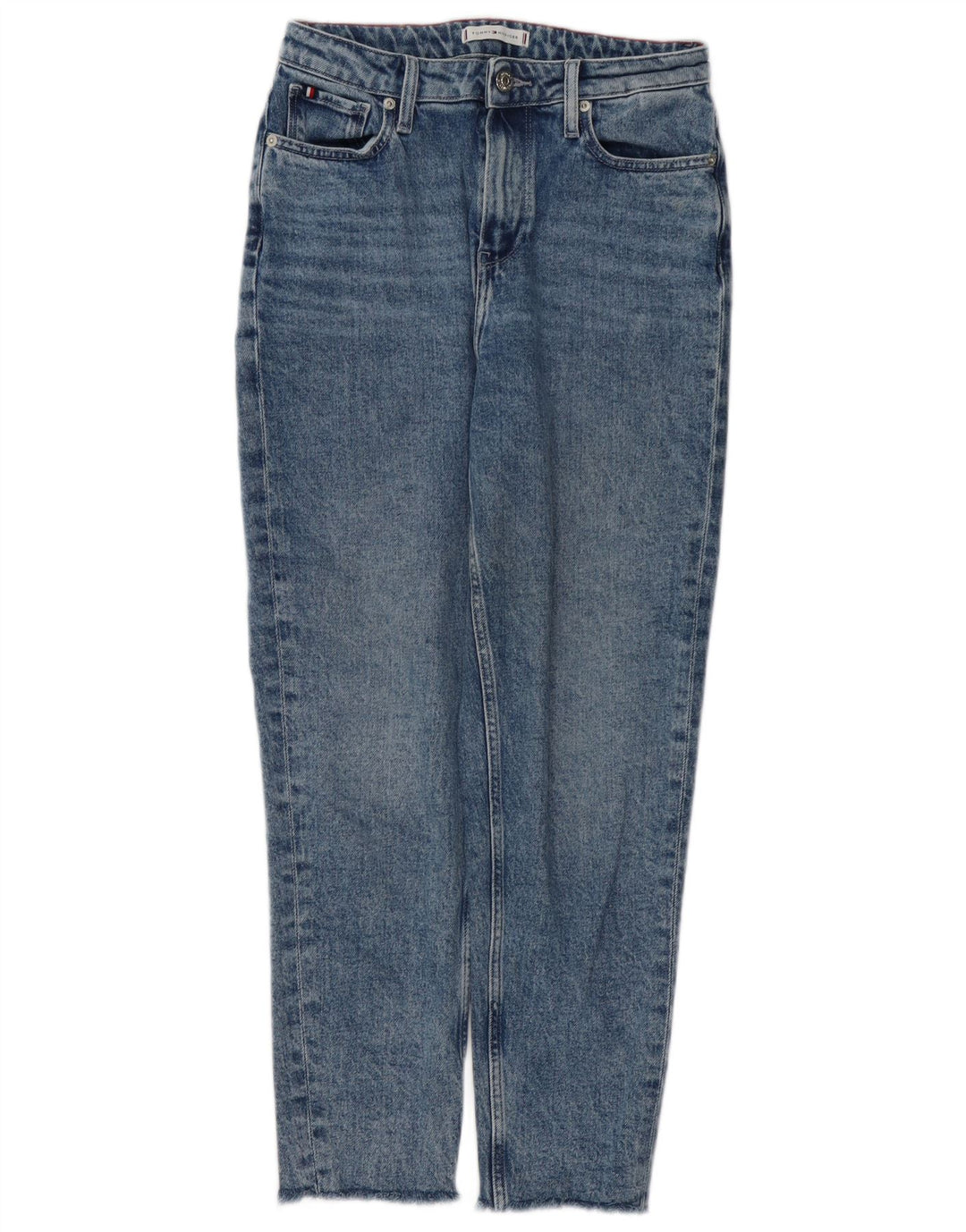 TOMMY HILFIGER Damen Gramercy Tapered Jeans W27 L28 Blaue Baumwolle