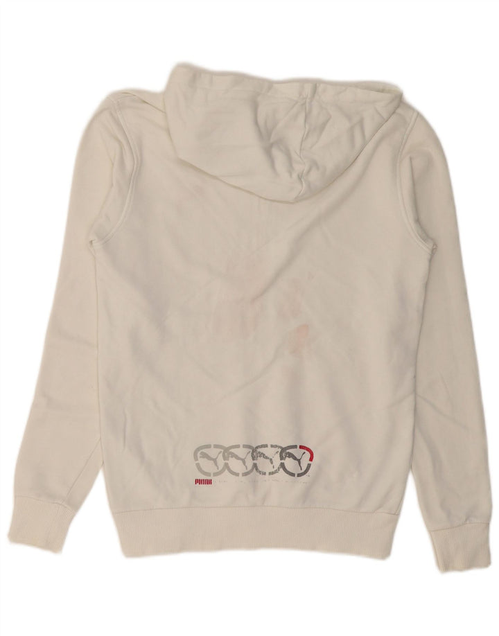 Puma Herren Graphic Hoodie Pullover XS Weiße Baumwolle