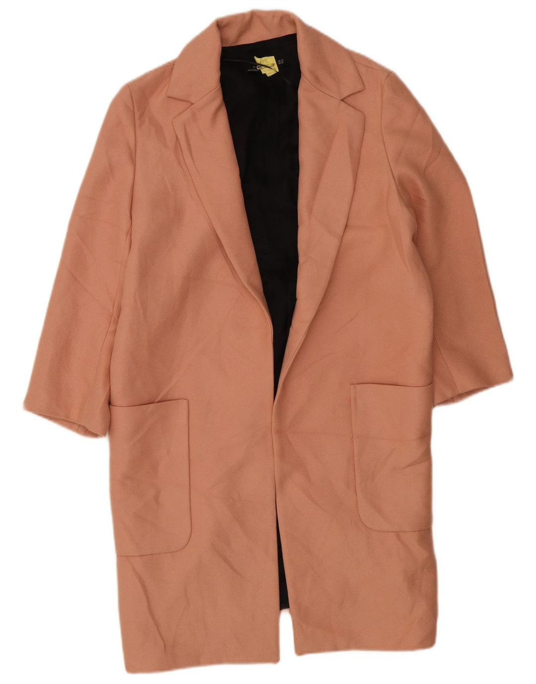 Zara Damen-Blazer, übergroß, lang geschnitten, offen, Gr. 6, XS, Rosa, Polyester