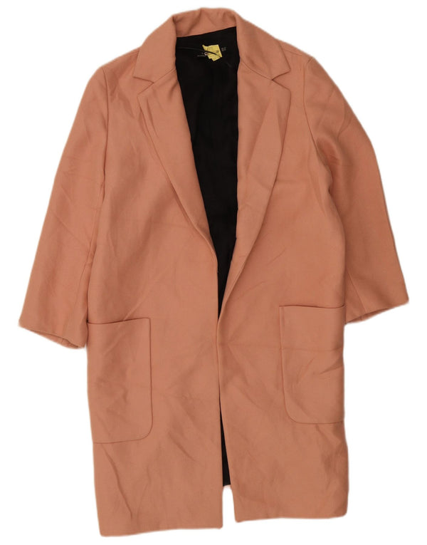 Zara Damen-Blazer, übergroß, lang geschnitten, offen, Gr. 6, XS, Rosa, Polyester