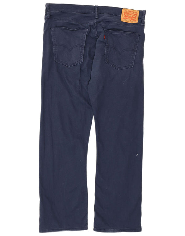 LEVI'S Herren 514 Straight Jeans W36 L30 Marineblaue Baumwolle