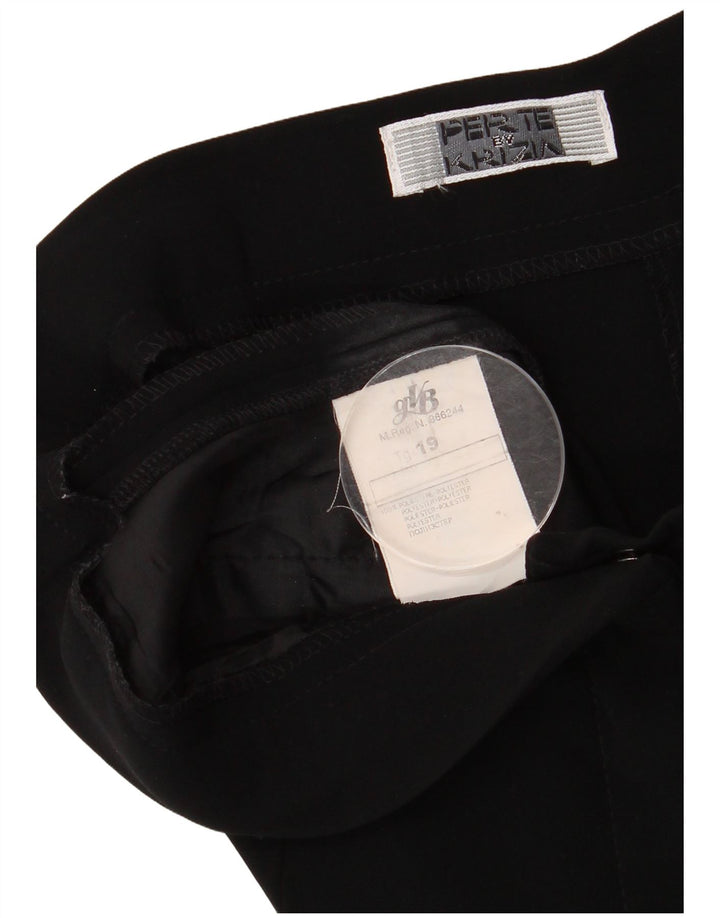 Perte by Krizia Damen Gerade Chinohose W32 L28 Schwarz Polyester