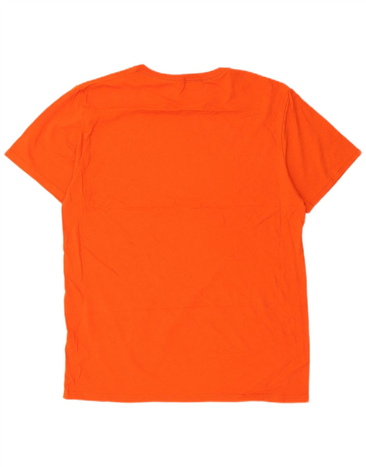 Russell Athletic Herren-T-Shirt aus mitteloranger Baumwolle