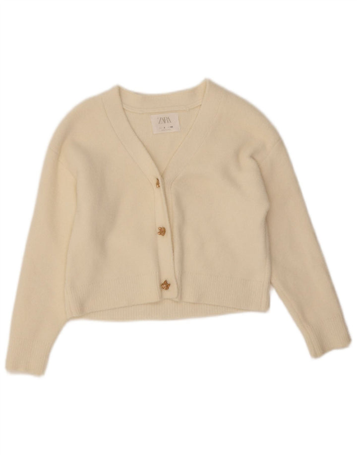 Zara Strickjacke für Mädchen, 7–8 Jahre, gebrochenes Weiß