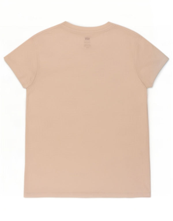 Levi's Damen T-Shirt Top UK 14 Large Weiße Baumwolle