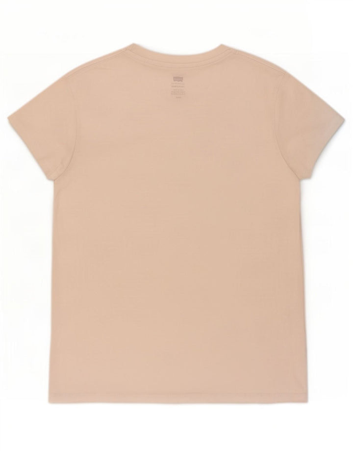 Levi's Damen T-Shirt Top UK 14 Large Weiße Baumwolle