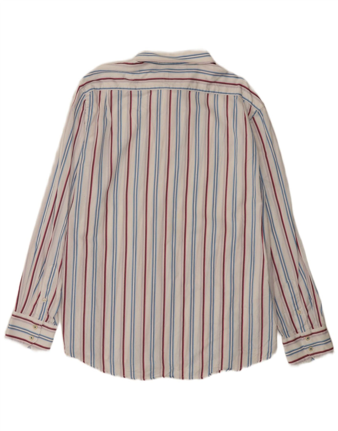 Ben Sherman Herrenhemd 2XL weiß gestreift aus Baumwolle