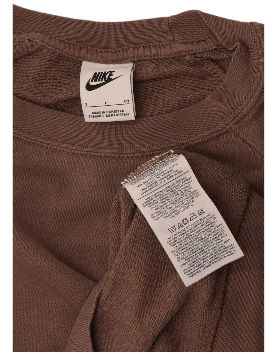 Nike Damen-Sweatshirt in Übergröße, Größe 10, Größe S, braun, Baumwolle