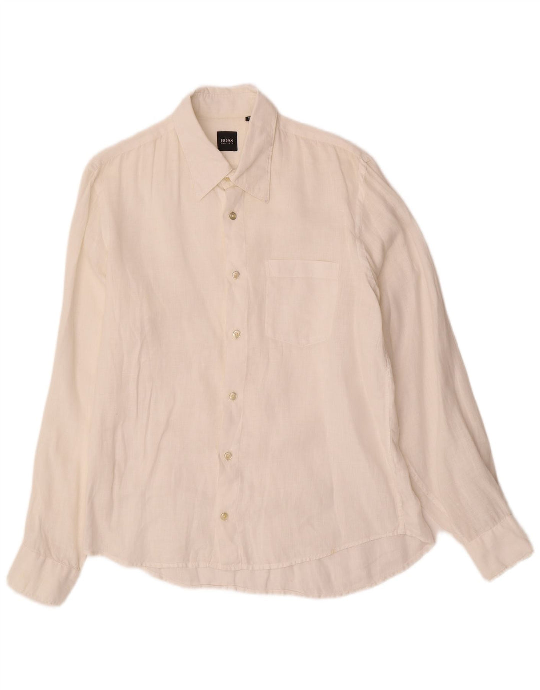 Hugo Boss Herrenhemd Mittelweiß
