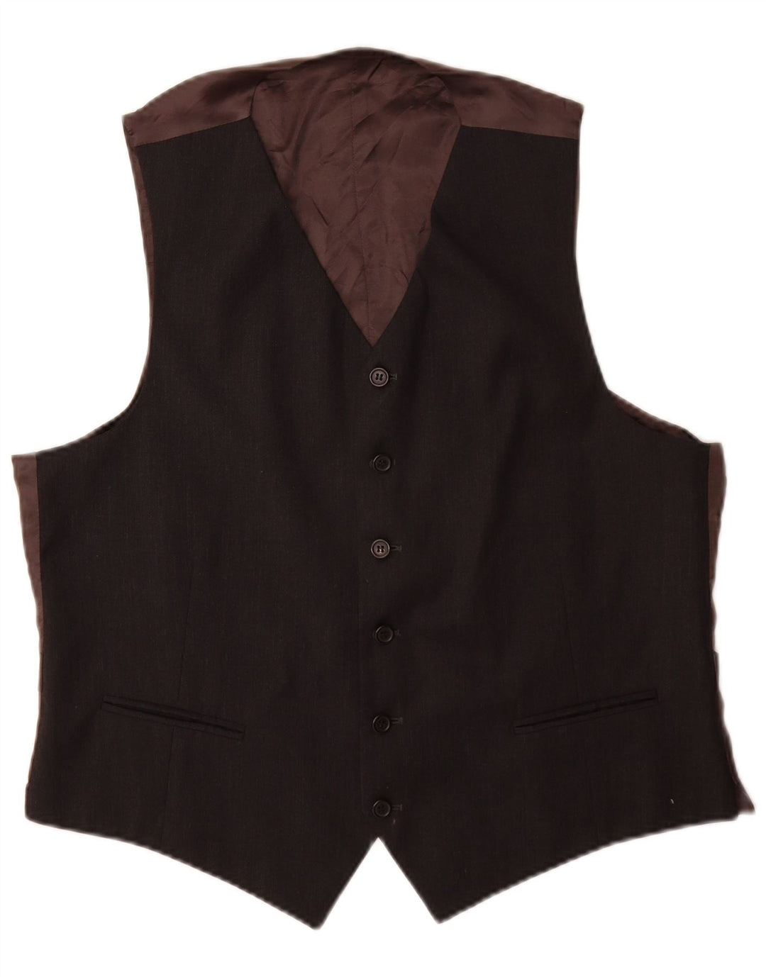 Vintage Herren Weste IT 54 XL Schwarze Wolle