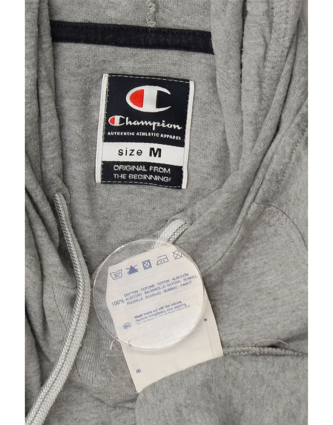 Champion Herren-Kapuzenpullover aus mittelgrauer Baumwolle