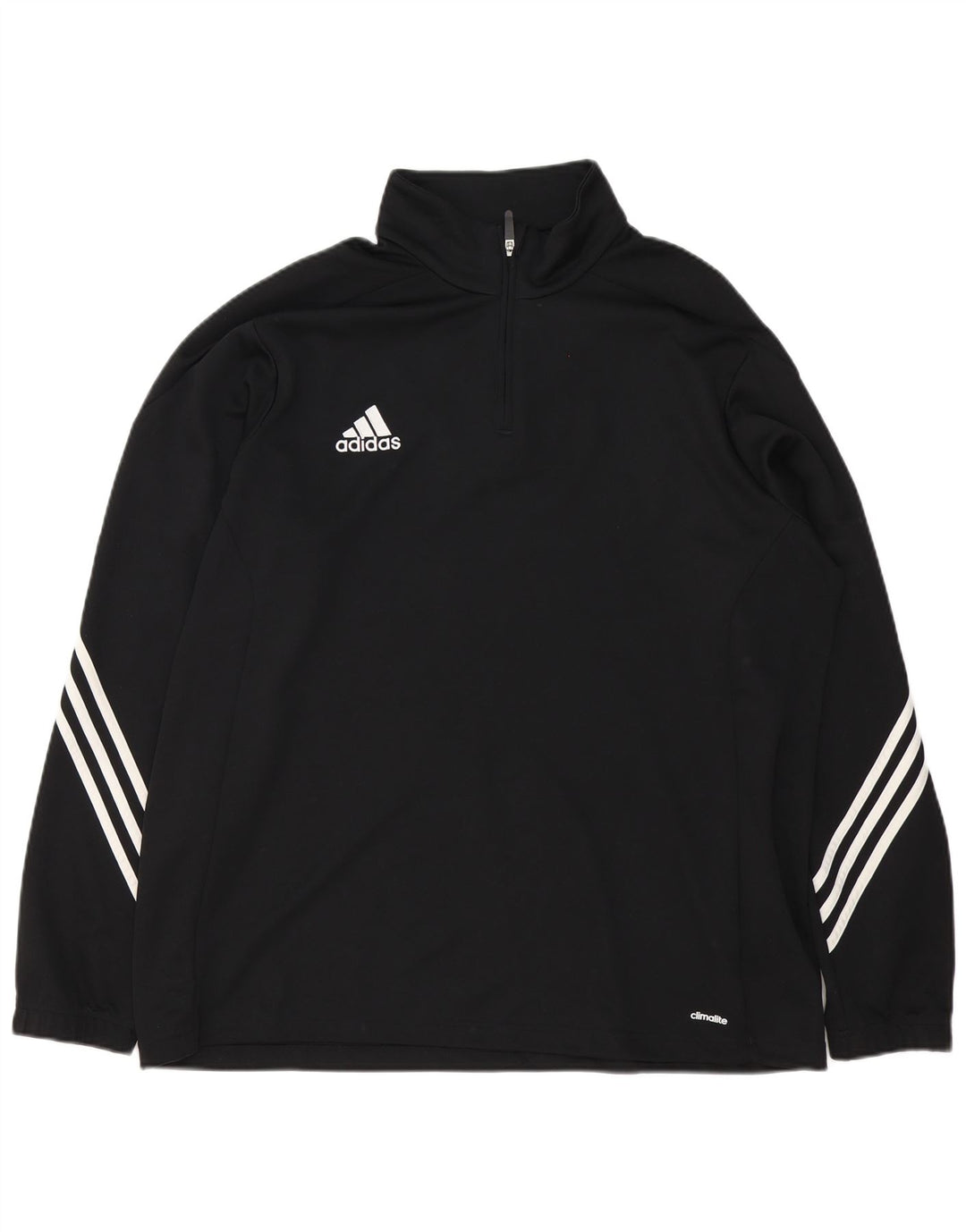 Adidas Herren Climalite Zip Neck Pullover Trainingsanzug Top 2XL Schwarz Polyester