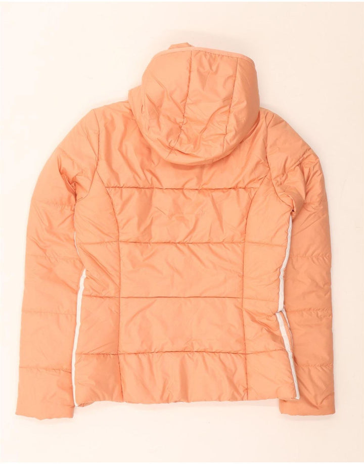Adidas Damen Primegreen Hooded Wattierte Jacke UK 10 Small Orange Polyester