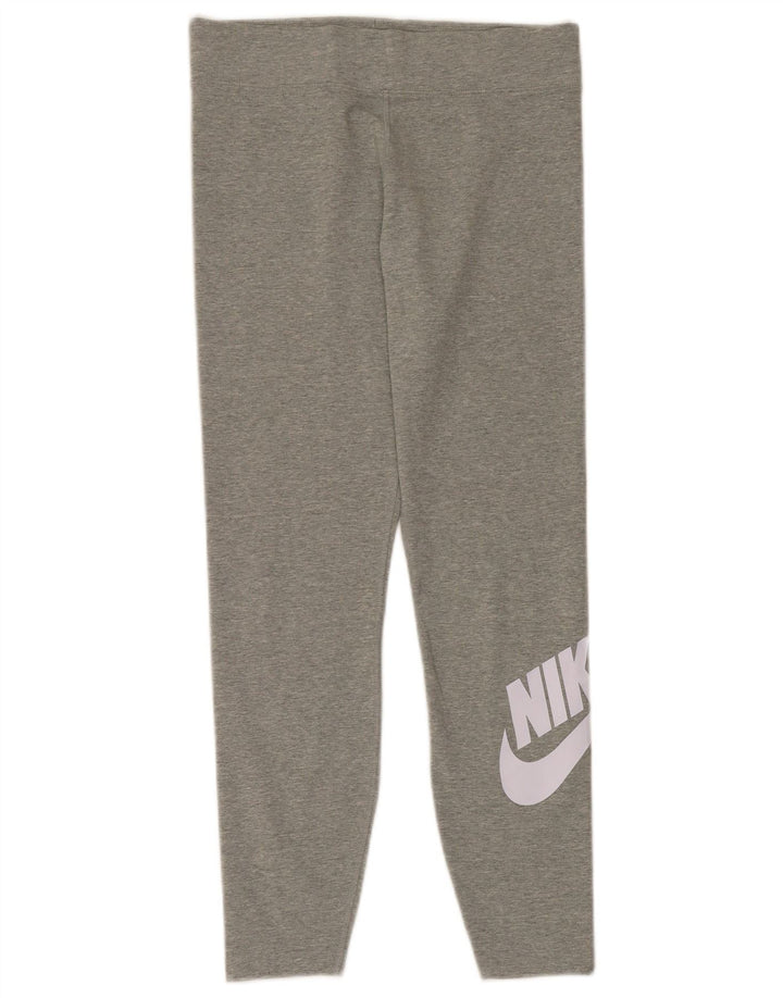 Nike Womens Graphic Leggings UK 14 Large Graue Baumwolle