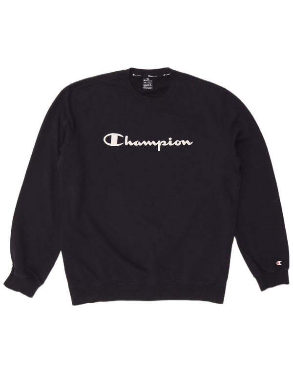 CHAMPION Herren-Sweatshirt mit Grafik, 2XL, Marineblau, Baumwolle
