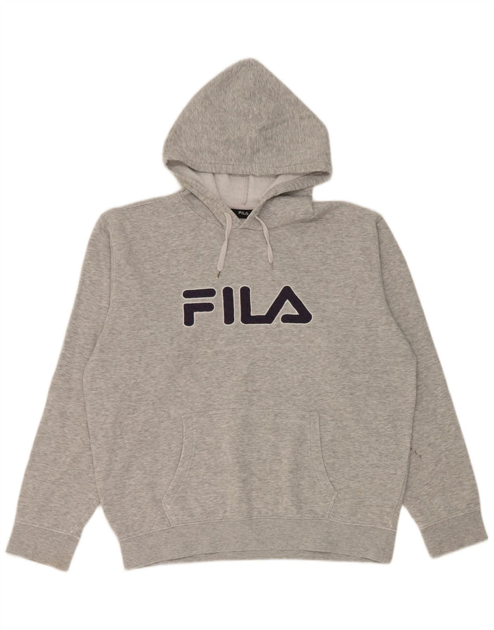 Fila Herren-Kapuzenpullover mit Grafik, groß, grau gefleckt