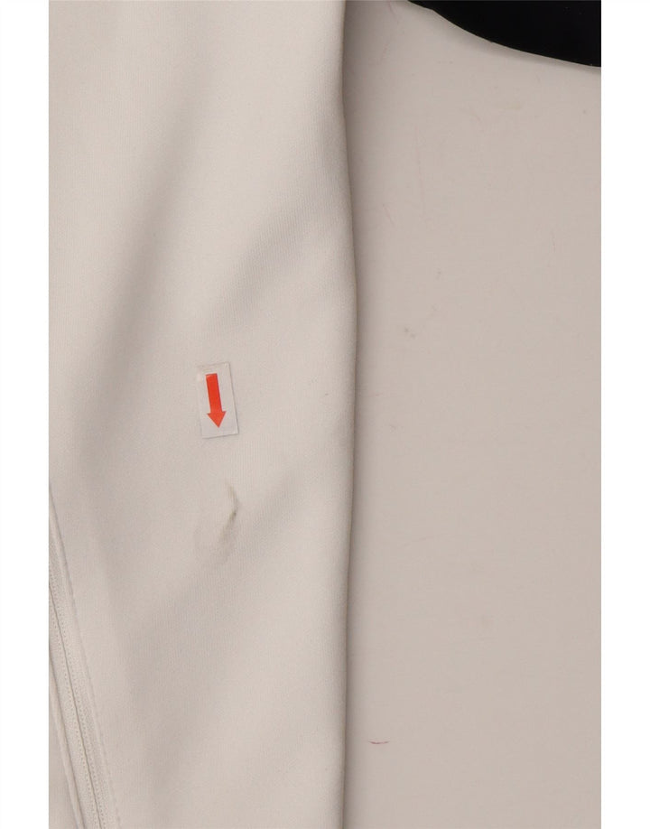 NIKE Mens Graphic Tracksuit Top Jacket Small White Colourblock Polyester Vintage Nike and Second-Hand Nike from Messina Hembry 