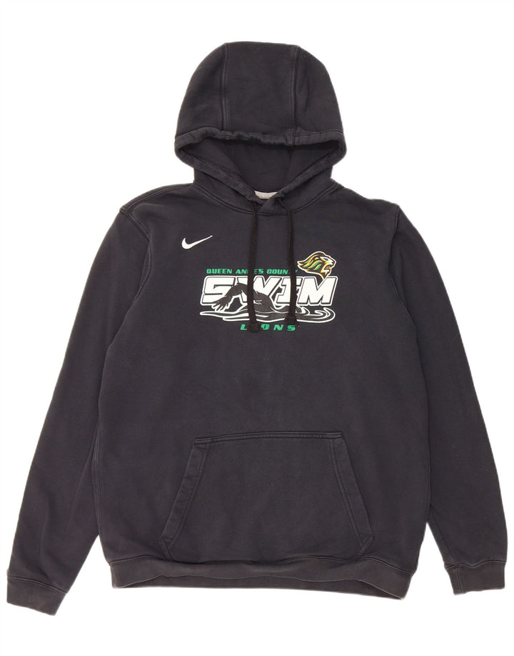 Nike Herren-Kapuzenpullover mit Grafik, mittelschwarz, Baumwolle