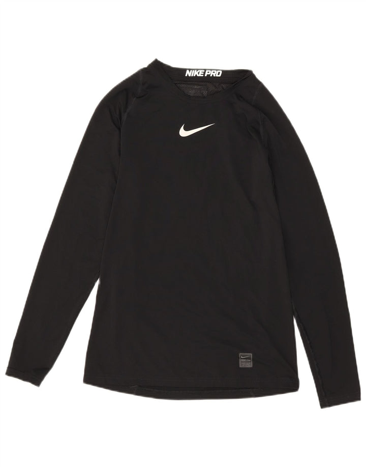 Nike Herren Dri Fit Graphic Top Langarm Small Schwarz Polyester