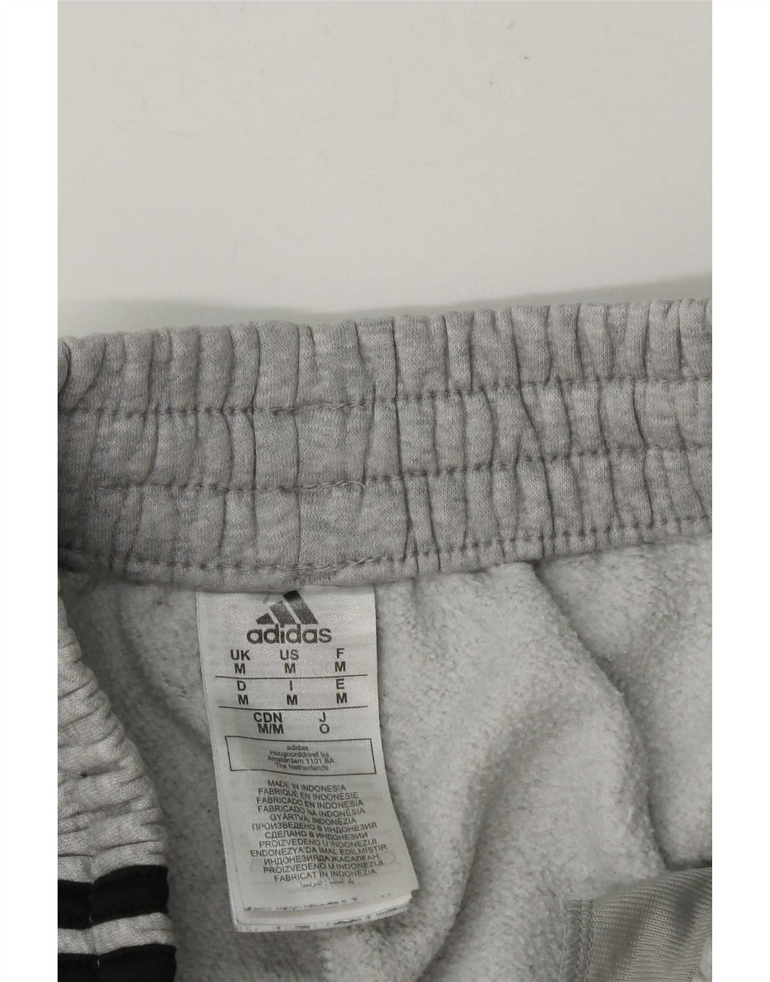 Adidas Herren-Trainingshose, Jogginghose, mittelgrau gefleckte Baumwolle