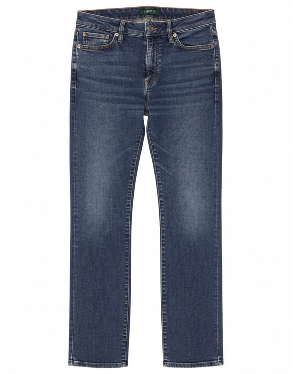 Ralph Lauren Damen Curvy Straight Jeans US 8 Medium W30 L29 Blaue Baumwolle