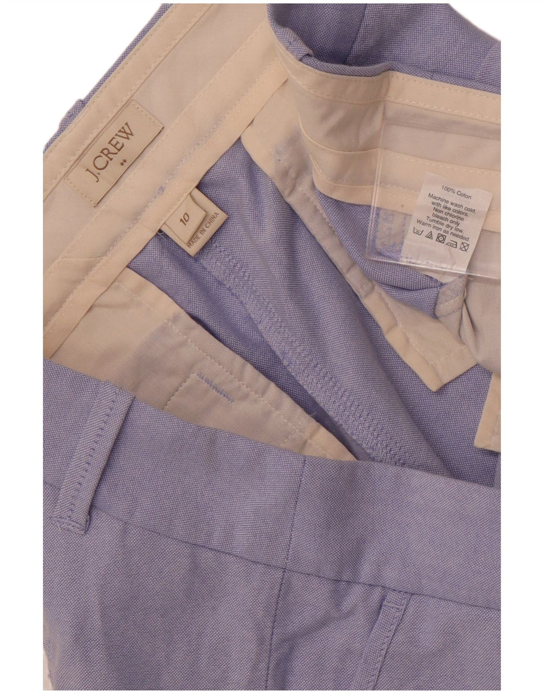 J. CREW Damen Chinoshorts US 10 Large W34 Blaue Baumwolle