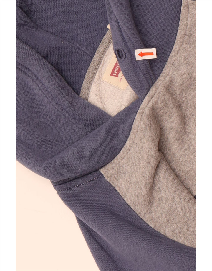 Levi's Herren-Kapuzenpullover mit grafischem Relaxed-Fit, mittelgrau, Farbblock