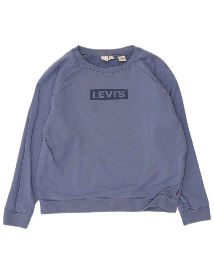 Levi's Damen-Sweatshirt mit Grafik-Übergröße, Gr. 10, Blau, Baumwolle