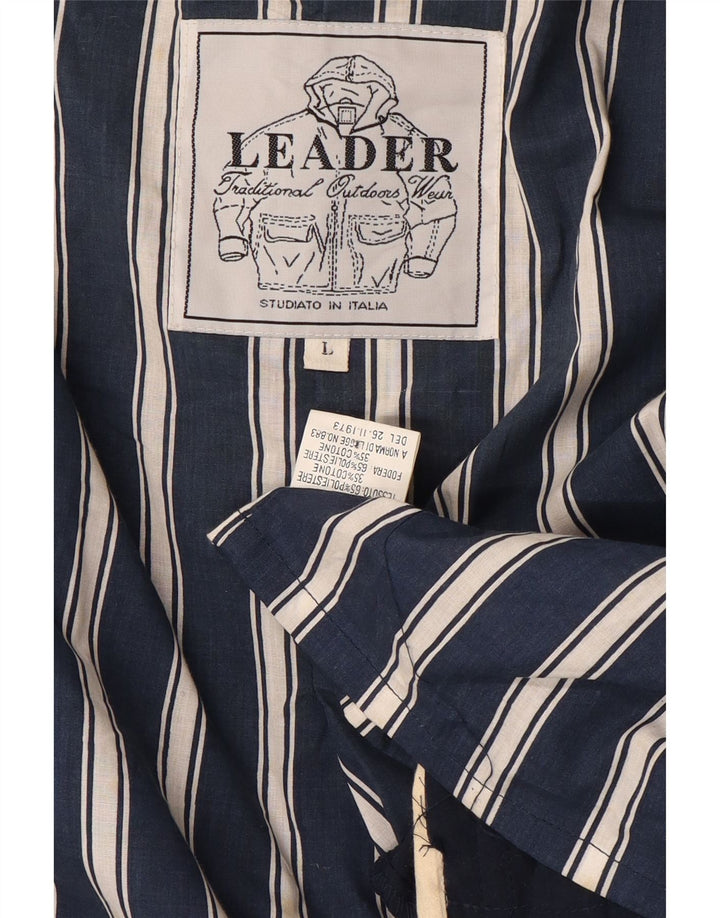 Leader Herren Bomberjacke UK 40 Large Marineblau Polyester