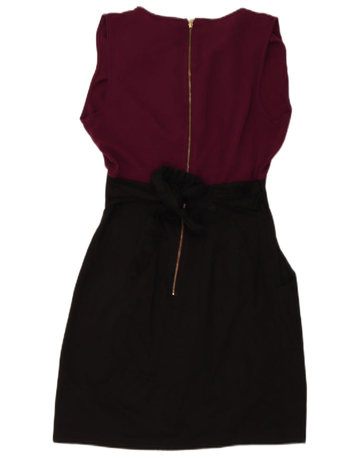 CLOSET Ärmelloses Etuikleid für Damen, UK-Größe 10, Größe S, Schwarz, Colourblock-Baumwolle