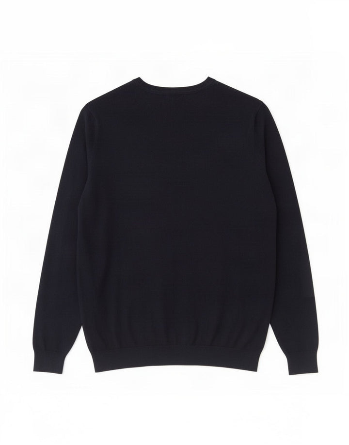 Zara Herren-Pullover mit U-Boot-Ausschnitt, mittelgroß, Marineblau