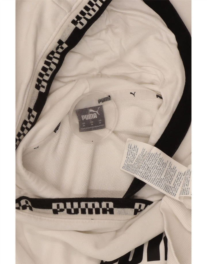 PUMA Damen Graphic Hoodie Pullover UK 14 Mittelweiße Baumwolle